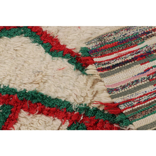 Textile Vintage Moroccan Runner Rug With Red and Green Patterns, From Rug & Kilim For Sale - Image 7 of 7