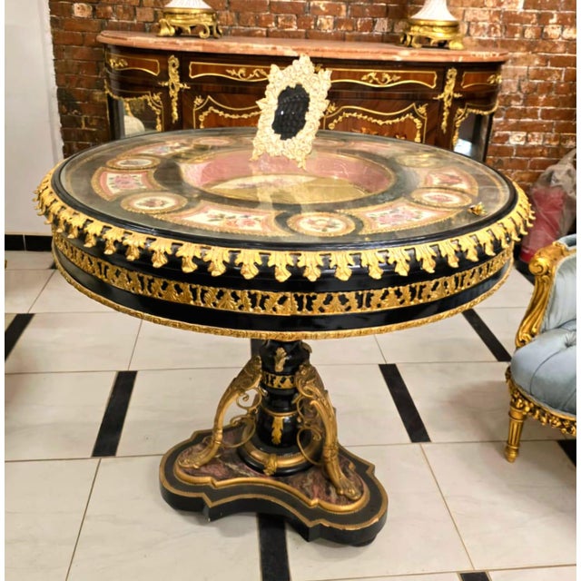 Make a bold statement with this magnificent Rococo-inspired round dining table, designed to bring dramatic elegance and...