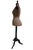 Lovely antique French mannequin with wooden stand, likely dating to the late 19th century. The linen on wood torso...