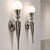 French Art Deco Wall Sconces in Nickel-Plated Aluminum and Glass, Set of 2 For Sale - Image 4 of 9