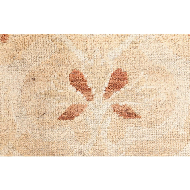 Late 19th Century Fine Antique Indian Amritsar Beige, Botanic Handmade Wool Rug For Sale - Image 5 of 7
