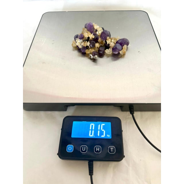 Vintage Amethyst and Citrine Quartz Necklace, 1970s For Sale - Image 4 of 18