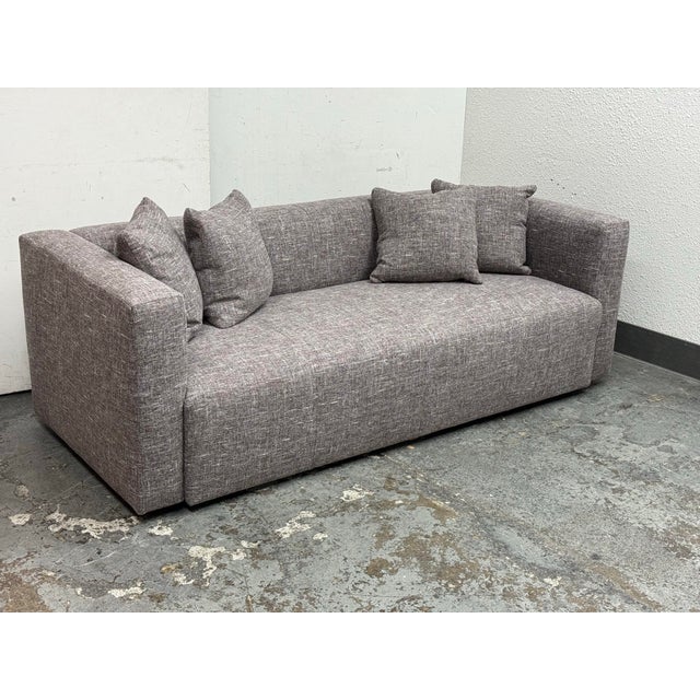 Modern Bespoke Breuer Linen Sofa For Sale - Image 3 of 12