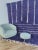 Blue Cobalt Blue Geometric Wool Moroccan Beni Ourain Rug For Sale - Image 8 of 15