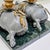 Green Vintage Petites Choses Pewter Sleeping Pig Candle Holders on Green Marble – Pair, Usa For Sale - Image 8 of 15