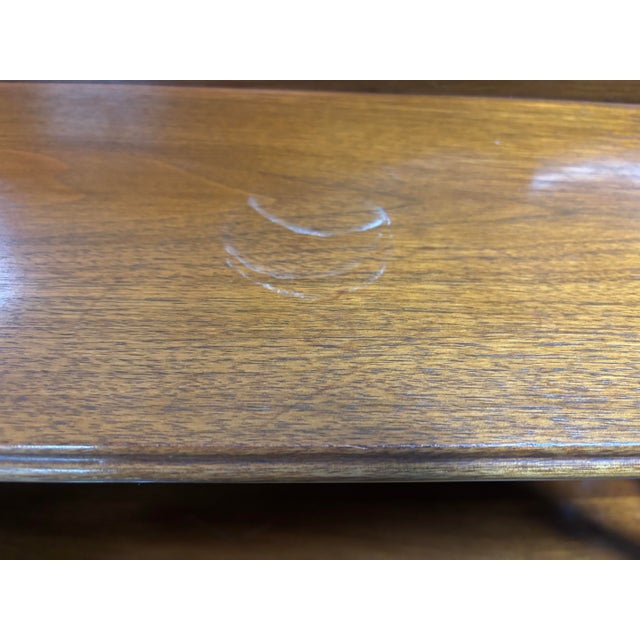 1950 Davis Company Lillian Russel Black Walnut Drop Down Desk For Sale - Image 10 of 11