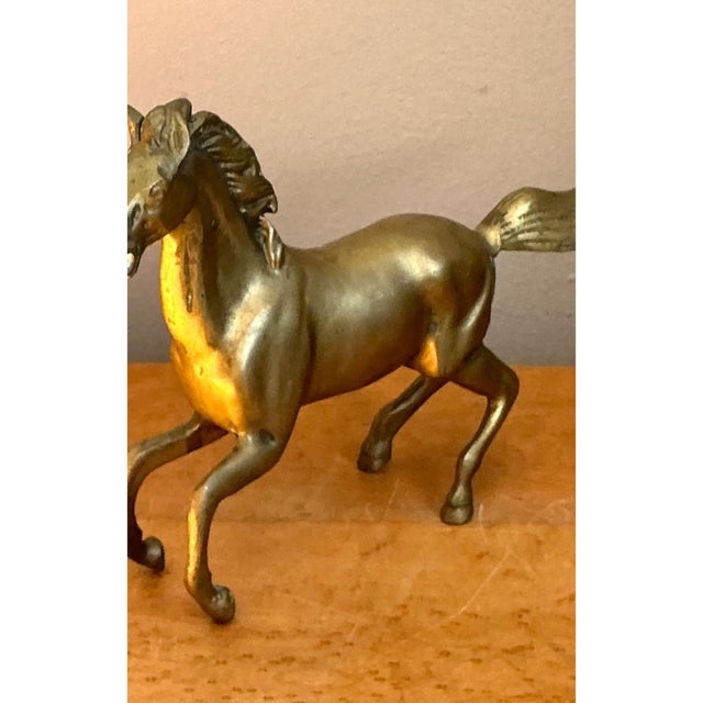 Vintage Brass Running Horse For Sale - Image 4 of 12