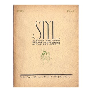 "Styl: Blatter Fur Mode Und Die Angenehmen Dinge Des Lebens" 1922 For Sale
