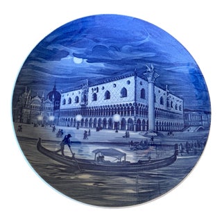 Vintage Doges Palace Porcelain Plate from Meissen Porcelain, 1976 For Sale