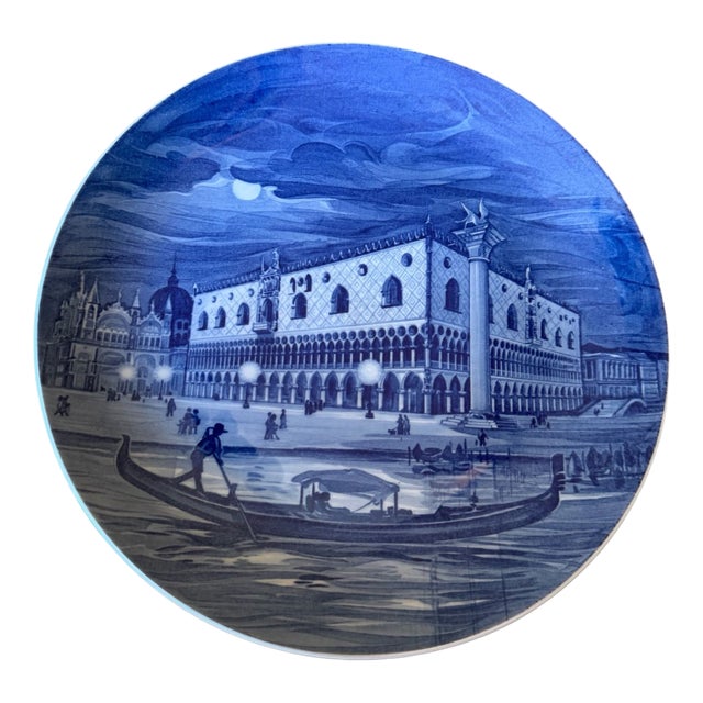Vintage Doges Palace Porcelain Plate from Meissen Porcelain, 1976 For Sale