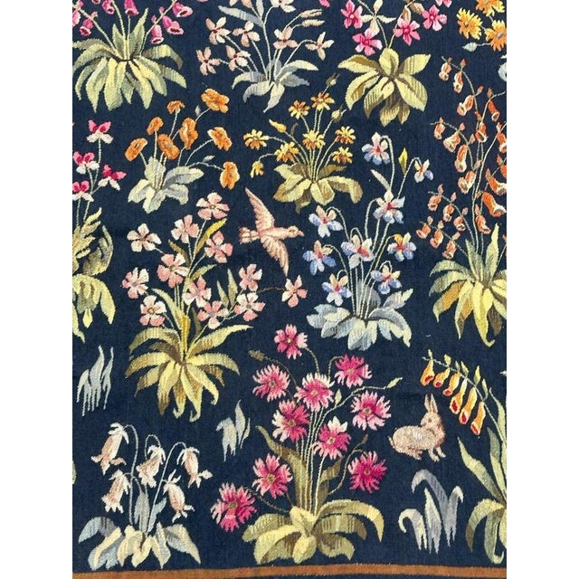 Mid-Century French Aubusson Tapestry Mille Fleurs, 1920s For Sale - Image 3 of 18