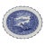 Antique English Cauldon Blue Chariots Serving Dish For Sale