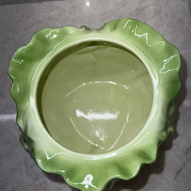 Vintage 1960's Metlox Poppytrail Easter "Bunny on Cabbage" Ceramic Cookie Jar For Sale - Image 6 of 9