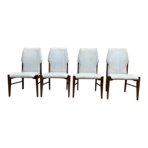 Mid Century Modern Arne Vodder for Lane Furniture Walnut High Back Dining Chairs