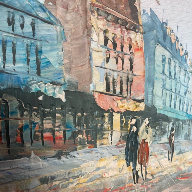 Textile 1950s Pair of Framed Caroline Burnett Parisian Street Scenes For Sale - Image 7 of 12