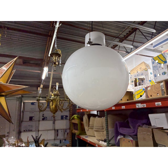 A.V. Mazzega 1970s Italian Modern Sphere Pendant For Sale - Image 4 of 11