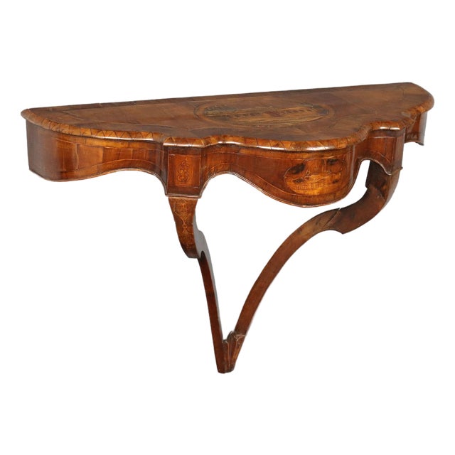 19th Century Walnut Drop-Shaped Console For Sale