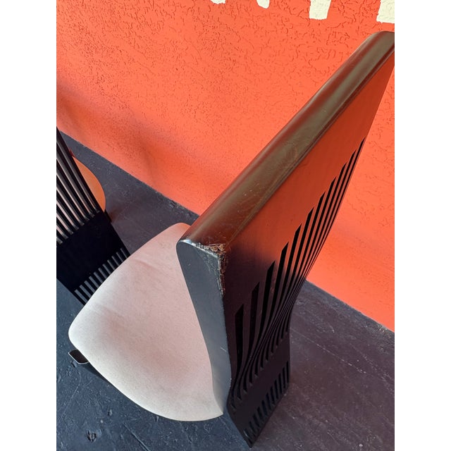 Black Italian Postmod Costantini Pietro Dining Chairs - 6 For Sale - Image 8 of 11