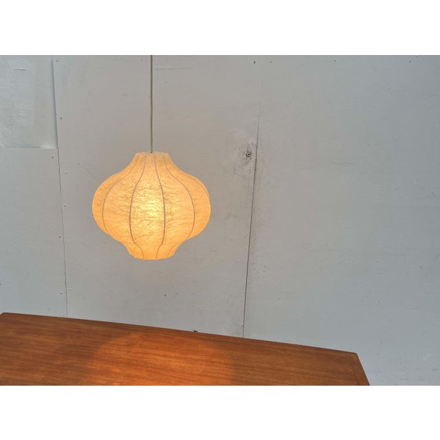 Mid-Century Modern Cocoon Pendant Lamp by Friedel Wauer for Goldkant Leuchten, 1960s For Sale - Image 5 of 18