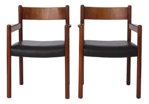Set of Danish Armchairs in Teak, 1960s