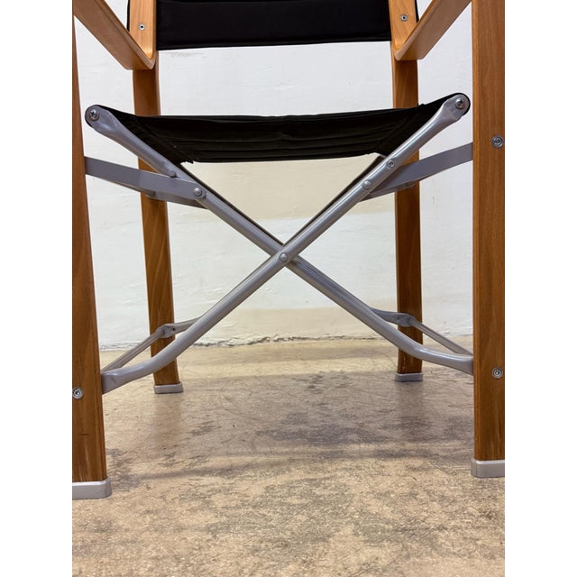 Black Ederico Giner Folding Directors Chair, 1980s For Sale - Image 8 of 12