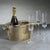 Raw Aluminum Two Bottle Wine Holder- Gold