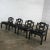 Chinoiserie 1971 Hollywood Regency Chinoiserie Chinese Chippendale Style Occasional Chairs by Thomasville Black Low Profile Set of 4 For Sale - Image 3 of 12