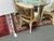 McGuire Furniture Lattice Back & Seashell Printed Dining Side Chairs and Glass Bistro Table, 28 Inches For Sale - Image 11 of 12