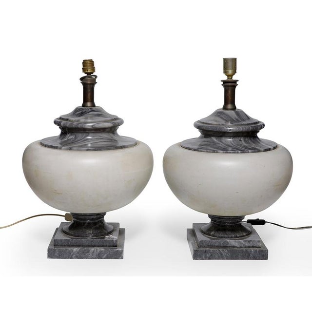 Italian Art Deco Lamps, Early 20th Century, Set of 2 For Sale - Image 3 of 5