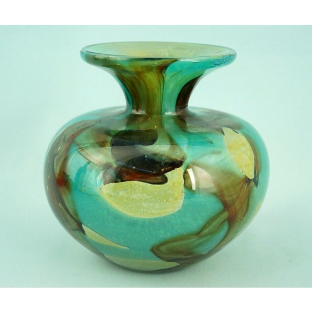1970s Vintage Submerged Blown Glass Vase from Mdina, 1970s For Sale - Image 5 of 18