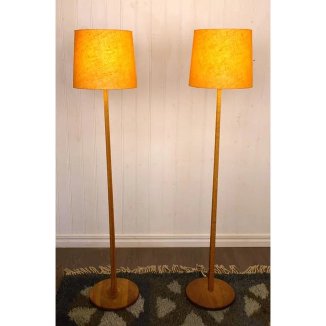 Swedish Oak Floor Lamps from Aneta, 1960s, Set of 2 For Sale - Image 10 of 10