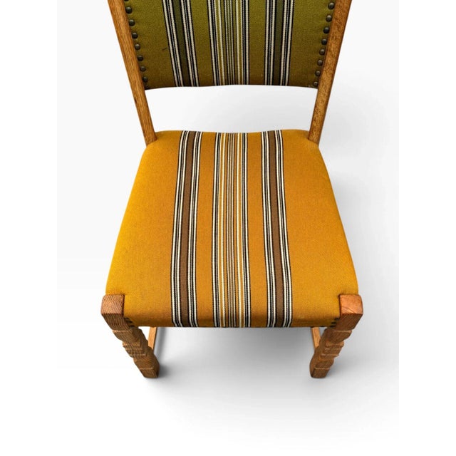 Set of Six Danish Oak Dining Chairs by Henning Kjærnulf For Sale - Image 18 of 18