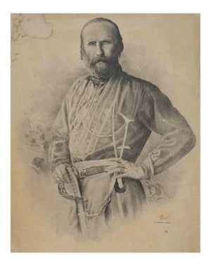 Unknown, Portrait of Giuseppe Garibaldi, Lithograph, 19th Century