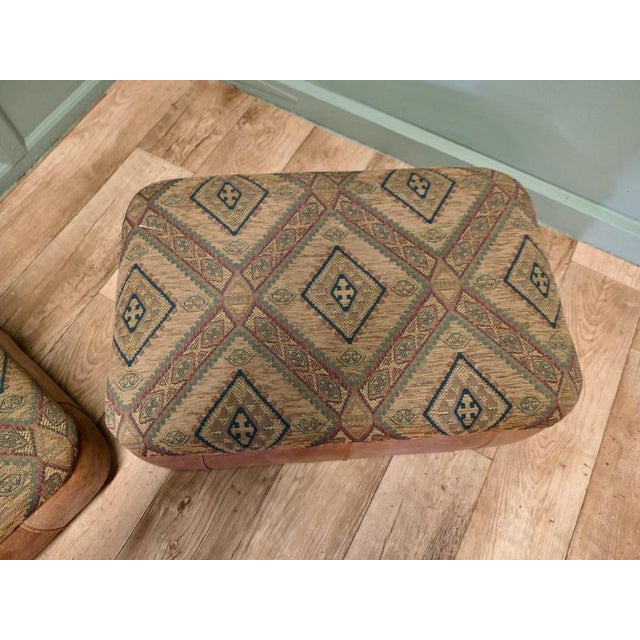 Large Leather Ottomans, 1960, Set of 2 For Sale - Image 3 of 8