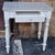 Whitewashed Granite Top White Painted Single Drawer Washstand or Work Table Measures 30" and 21" in width, 31" in height....