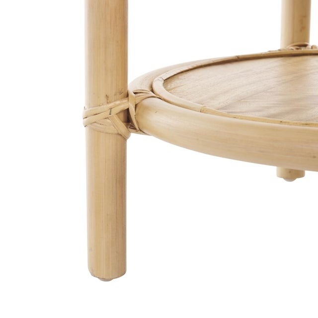 Early 21st Century Arvid Round Accent Table in Natural For Sale - Image 5 of 8