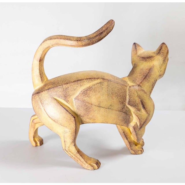 2000 - 2009 21st Century Modern Cubist Cat Figure Sculpture by Border Fine Arts For Sale - Image 5 of 11