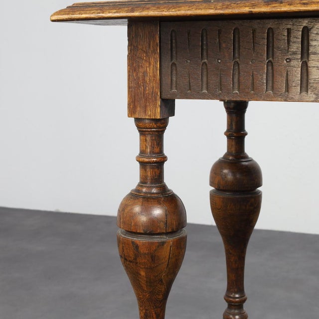 Rectangular Oak Side Table For Sale - Image 5 of 8
