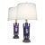1930s Cobalt Noritake Wedgewood Jasperware Style Neoclassic Art Deco Table Lamps - a Pair For Sale