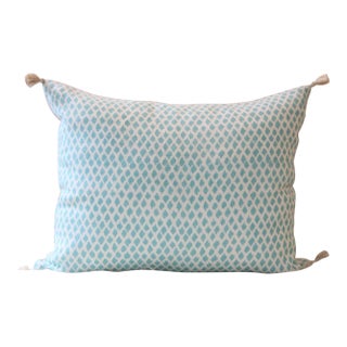 Block Print Lumbar Pillow 16” X 20” For Sale