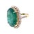Green Gorgeous 14k Gold Ring With 23.36 Carat Natural Emerald & 1.21ct Diamond Halo, Size 6.5 For Sale - Image 8 of 13