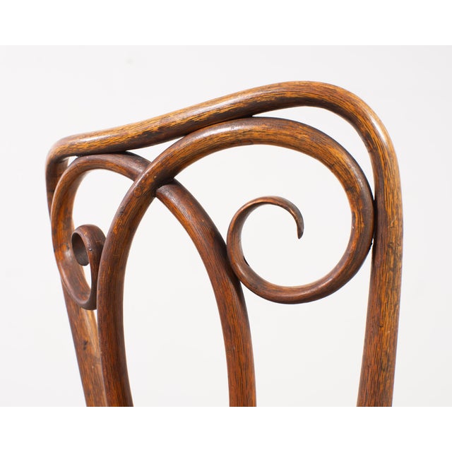 Pair of J & J Kohn Thonet Bentwood Cane Viennese Café Chairs For Sale - Image 10 of 17