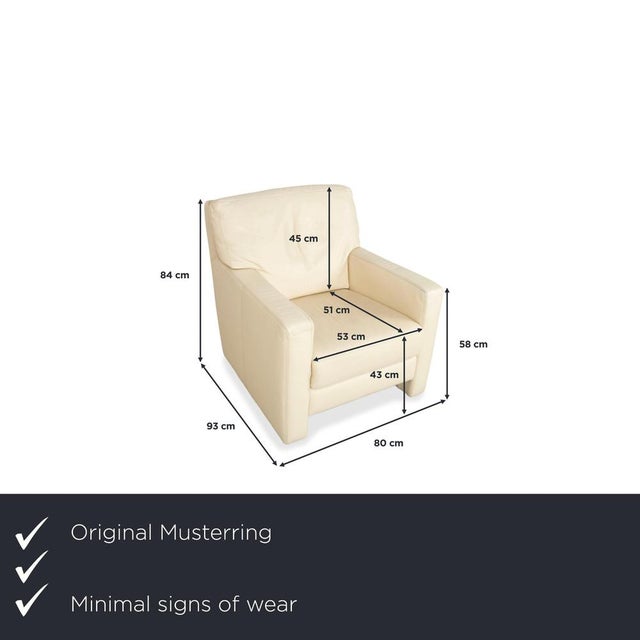 Musterring Armchair: Timeless Elegance in Cream. This armchair from the renowned quality brand Musterring exudes a...