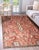 2020s 10x14 Lush Rustic Coral Traditional Geometric Hand Knotted Wool Carpet Rug For Sale - Image 5 of 8