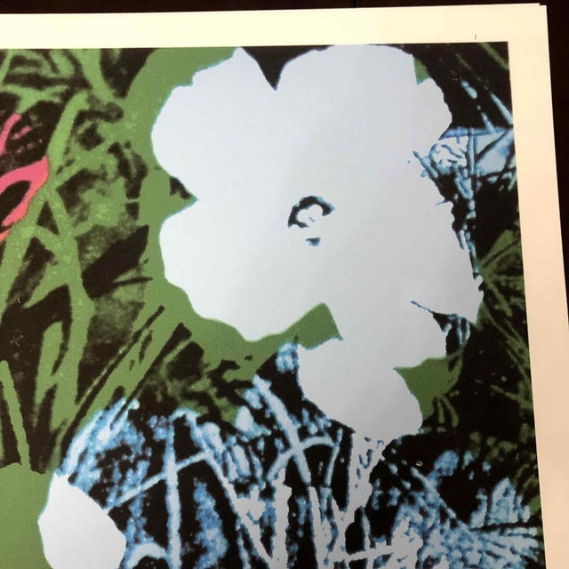 Green 1990s After Andy Warhol "Poppy Flowers" Lithograph For Sale - Image 8 of 11