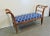 Wood Late 20th Century Italian Style Cherry Upholstered Bench For Sale - Image 7 of 7