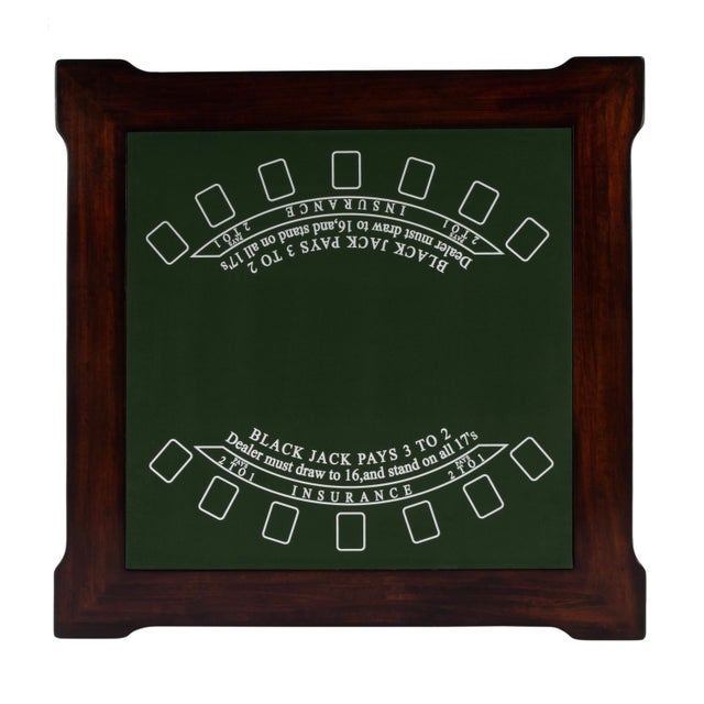 Spritely Home Accent Furniture Vincent Multi-Game Card Table, Dark Brown For Sale - Image 4 of 7