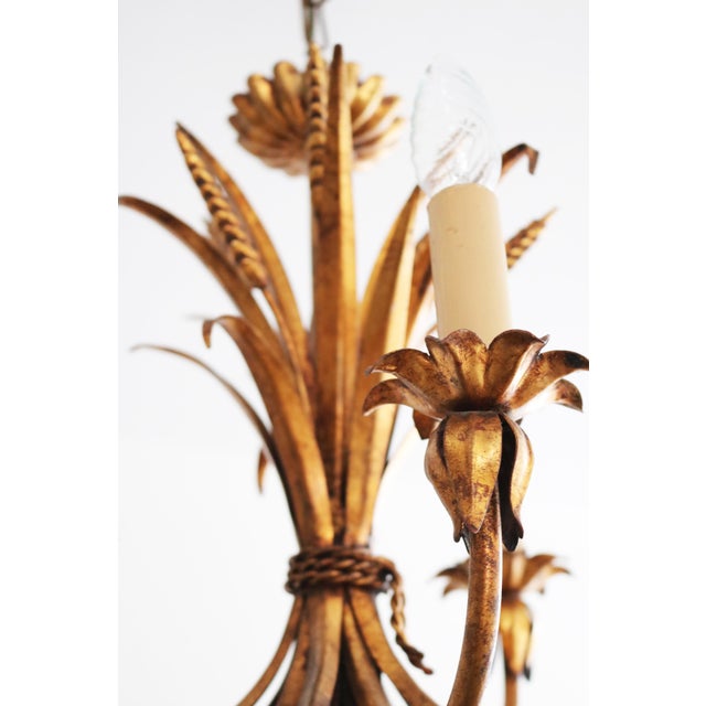 Gold Hollywood Regency Chandelier by Hans Kögl, 1970s For Sale - Image 8 of 9