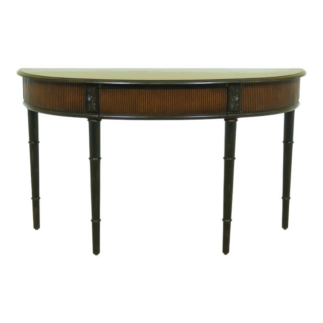 Adam Style Distressed Paint Decorated Console Table For Sale