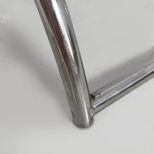 Italian Bar Stool with Brown Leather Bicycle Seat and Chromed Metal, 1970s For Sale - Image 18 of 18